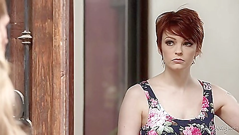 Sexy young blonde fucked by a toyer