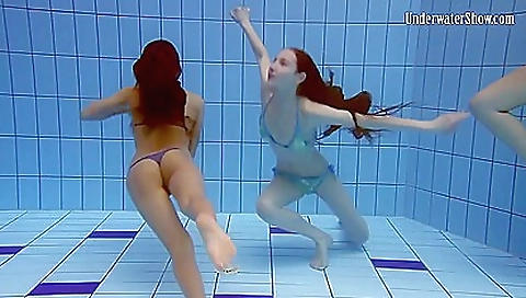 Three Girls With Matrosova In Swimming Pools Three Girls With Matrosova In Swimming Pools
